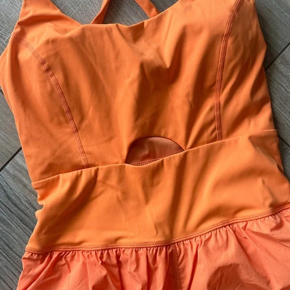 Orange Active Romper/Shortsie - Picture 2 of 6